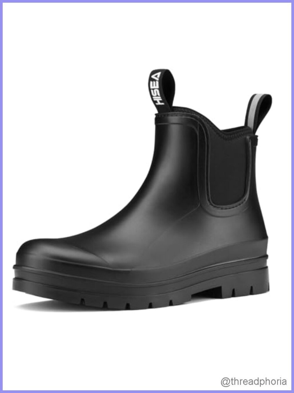 Women's Chelsea Rubber Rain Boots Waterproof Neoprene Ankle Boots